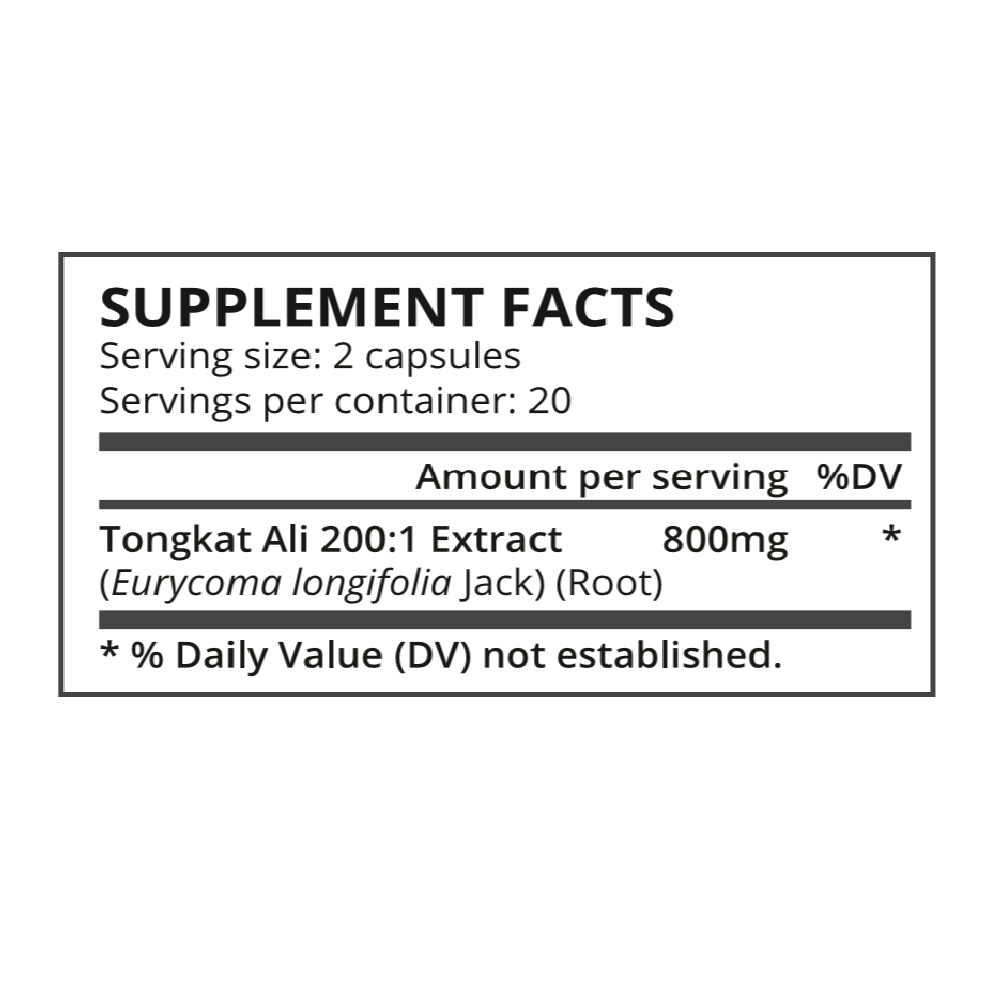 3 Bottles of SD-200 Tongkat Ali Pure Extract 200:1 - 400mg/Cap - 120 Vegetarian Capsules