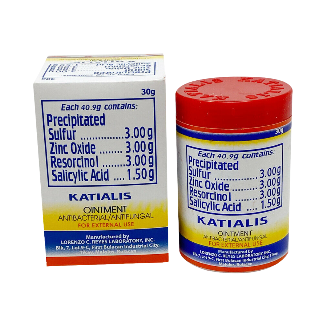 Katialis Ointment with Sulfur, Zinc Oxide, and Salicylic Acid - Fighting Fungal Infections - 30g