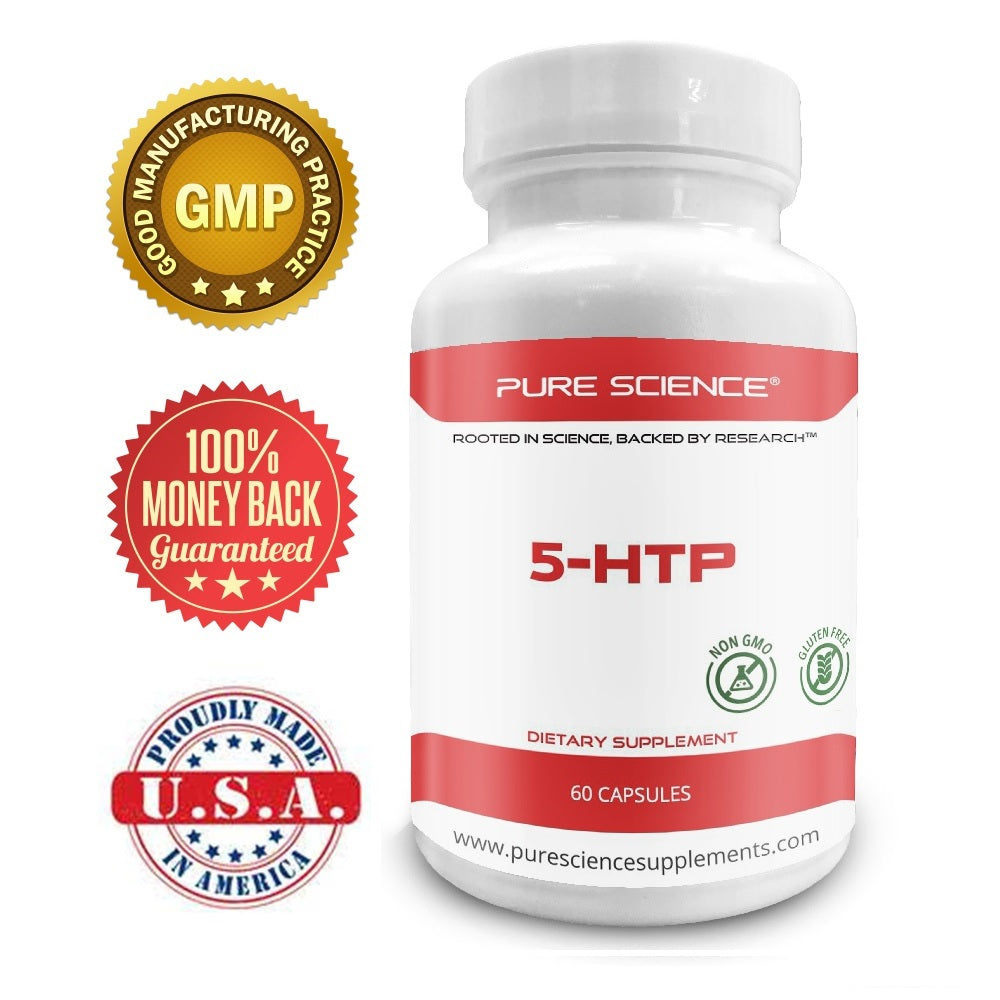 Pure Science 5-HTP with Calcium 528mg – 60 Capsules