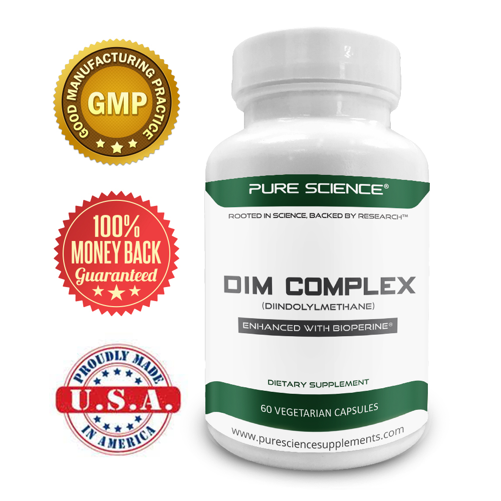 DIM Complex 150mg with Bioperine 5mg, Broccoli 4:1 Extract 50mg, Calcium D-Glucarate - 60 vegetarian capsules