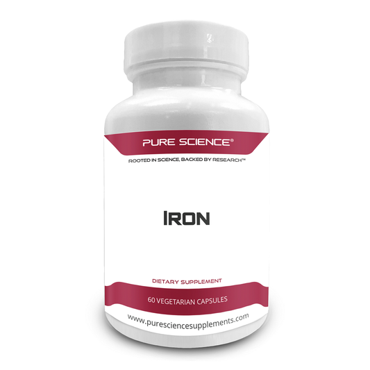Iron (as Ferrous Sulfate) 65mg with 5mg BioPerine® - 60 Vegetarian Caps